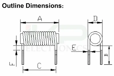 Induttori di potenza a corrente elevata orizzontale R0310 a filo piatto ferrite da fabbrica Ikp