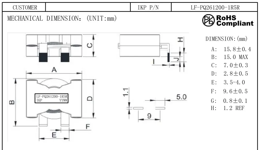 Ikp Electronics produce induttore di potenza ad alta frequenza con filo piatto