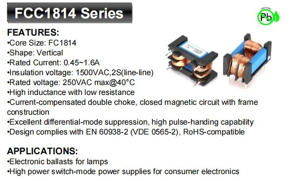0.6A Induttore di stretta di corrente comune per inverter di potenza