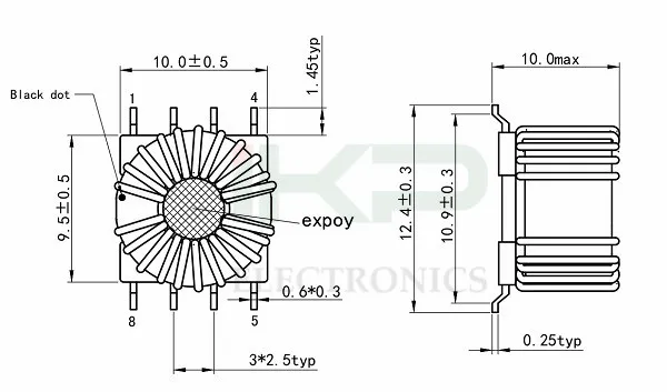 Progettazione personalizzata 15mh Nanocristalline Core EMC Common Mode Filter Inductor