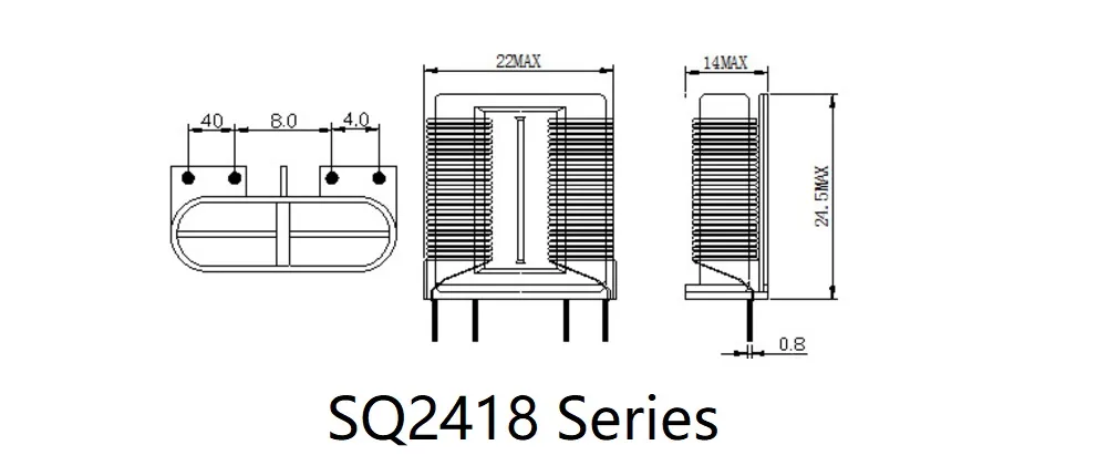 Sq/UC2418 Induttori a linea piatta di tipo comune