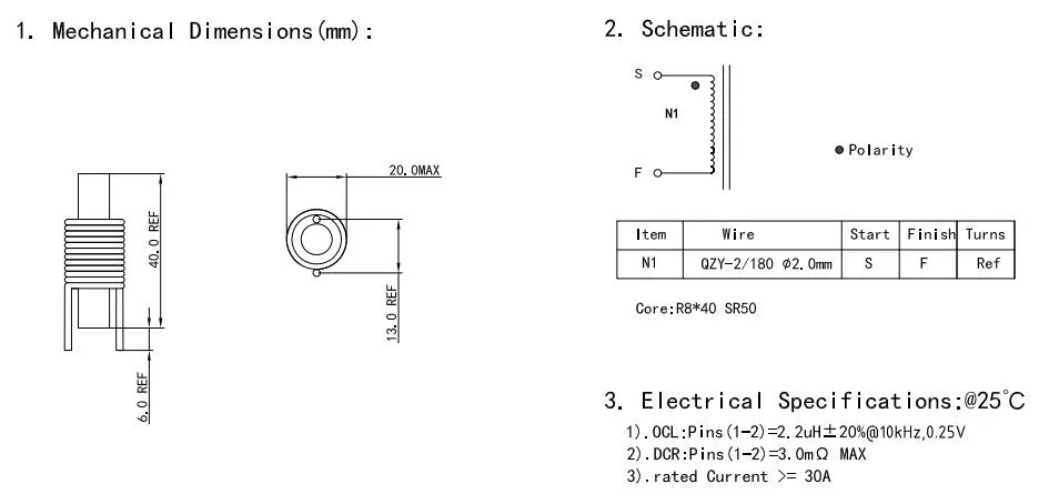 Power Magnetics Common Mode Choke Coil per il convertitore Buck-Boost