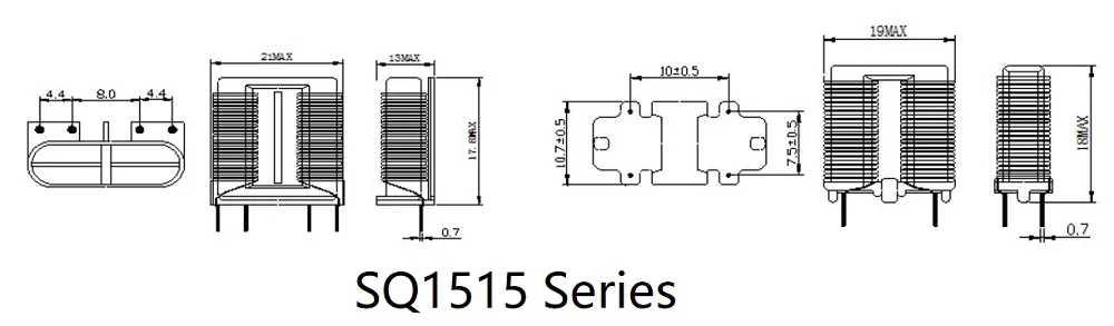 Sq1515 serie di fili piatti di tipo comune per EMI/EMC