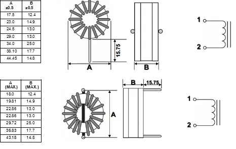 Filo piatto avvolgimento verticale a avvolgimento toroidale more differenziale bobine di strozzatura