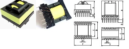 Trasformatore ad alta frequenza step-down tipo Etd39 fornito da Ikp Factory