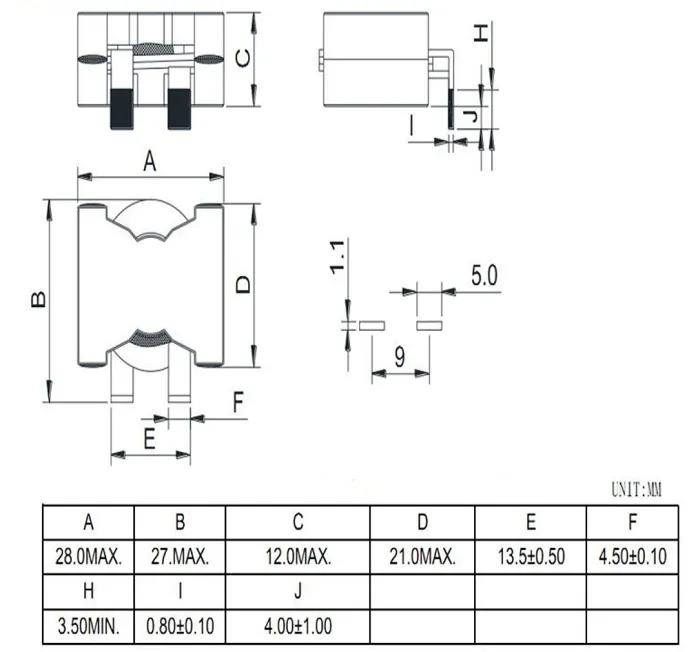 Trasformatore SMD ad alta tensione monofase Ikp Serie Ikp-PT-Pq CE/SGS/BV/RoHS in cartone