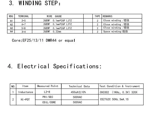 Trasformatore per alimentatore switching per convertitore DC-DC