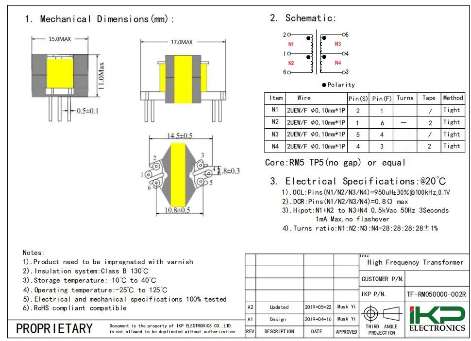 Trasformatore Flyback RM per Driver LED